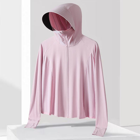 Neutral Hooded Sports Running Jacket Lightweight Quick Drying Suitable Outdoor Running Fitness Travel Commuting Sun Protection