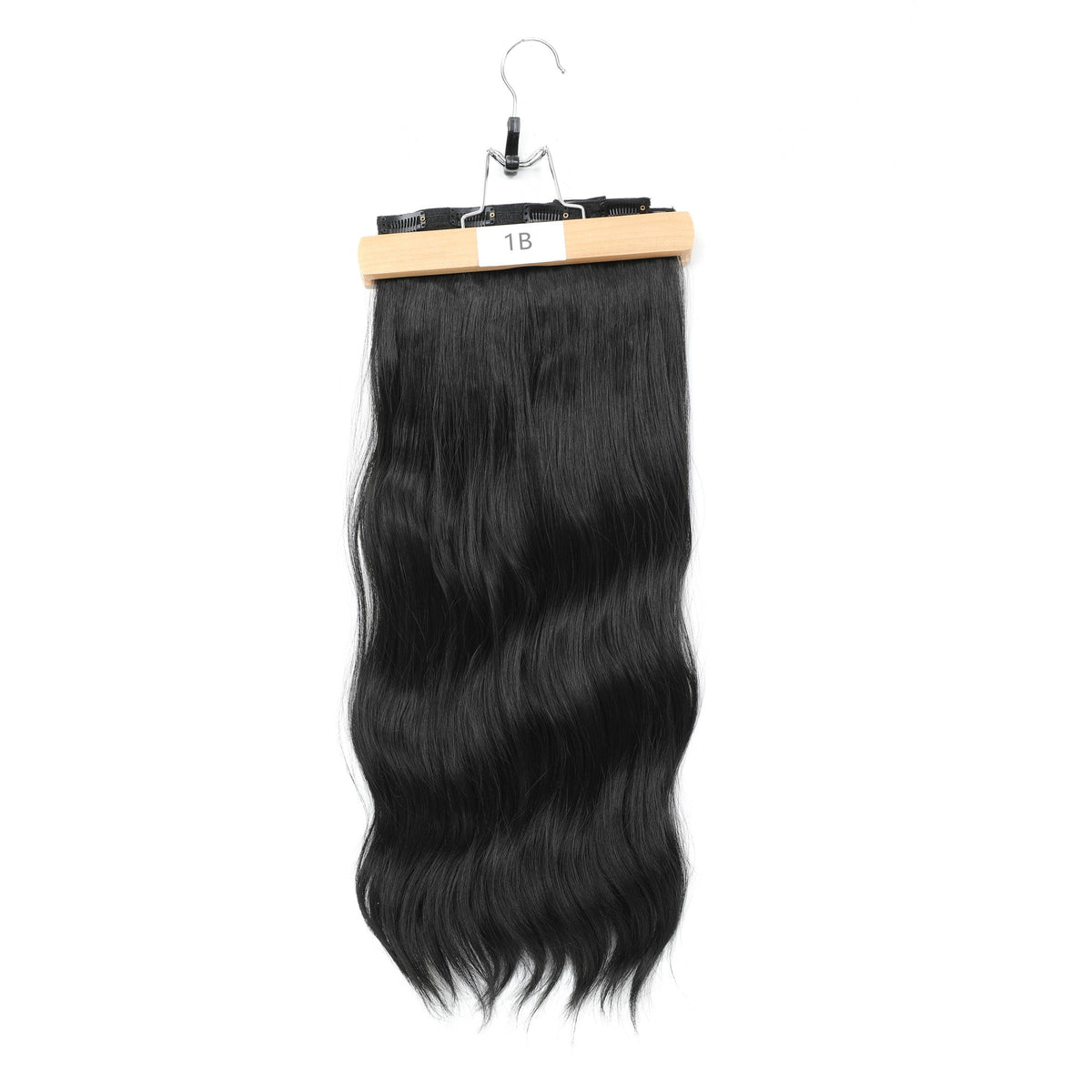 24Inch 61cm Body Wave Synthetic Wavy Blond 27/613 White Clip In Hair Extensions 4Pcs/lot 220g Heat Resistant Fiber