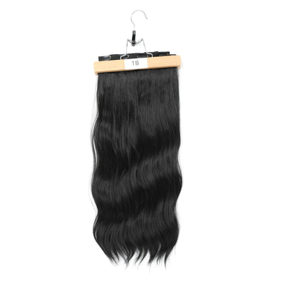 24Inch 61cm Body Wave Synthetic Wavy Blond 27/613 White Clip In Hair Extensions 4Pcs/lot 220g Heat Resistant Fiber