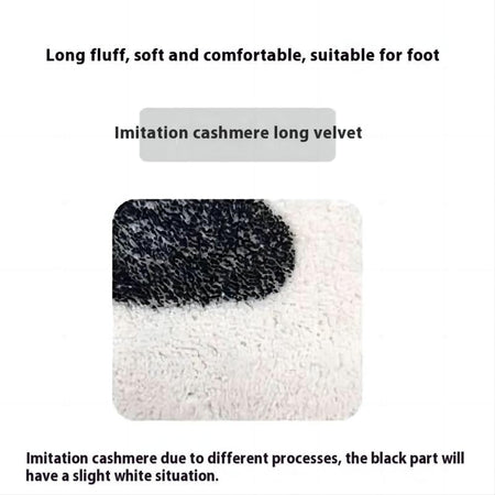 VIAMA Christmas Bathroom Rug Cute Plush Living Room & Bedroom Rug Non-Slip Absorbent Entryway Doormat Holiday Home Decor