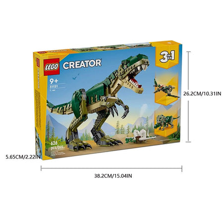 31151 LEGO T. rex,LEGO 3in1 T Rex Toy - Dinosaur Toy Building Set for Kids, Boys & Girls, Ages 9+ - 3 Building Options