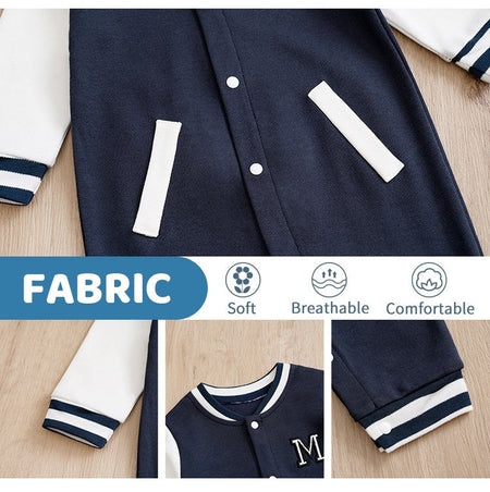 Jumpsuit Newborn Baby Baseball uniform Spring and Autumn 0-18 months Boys Cotton Baby Onesie Clothes Romper Embroidery Preschool