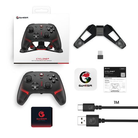 Gamesir Cyclone 2 Wireless Controller with  Hall effect Controller for PC Steam Switch ios Andrioid Optional base