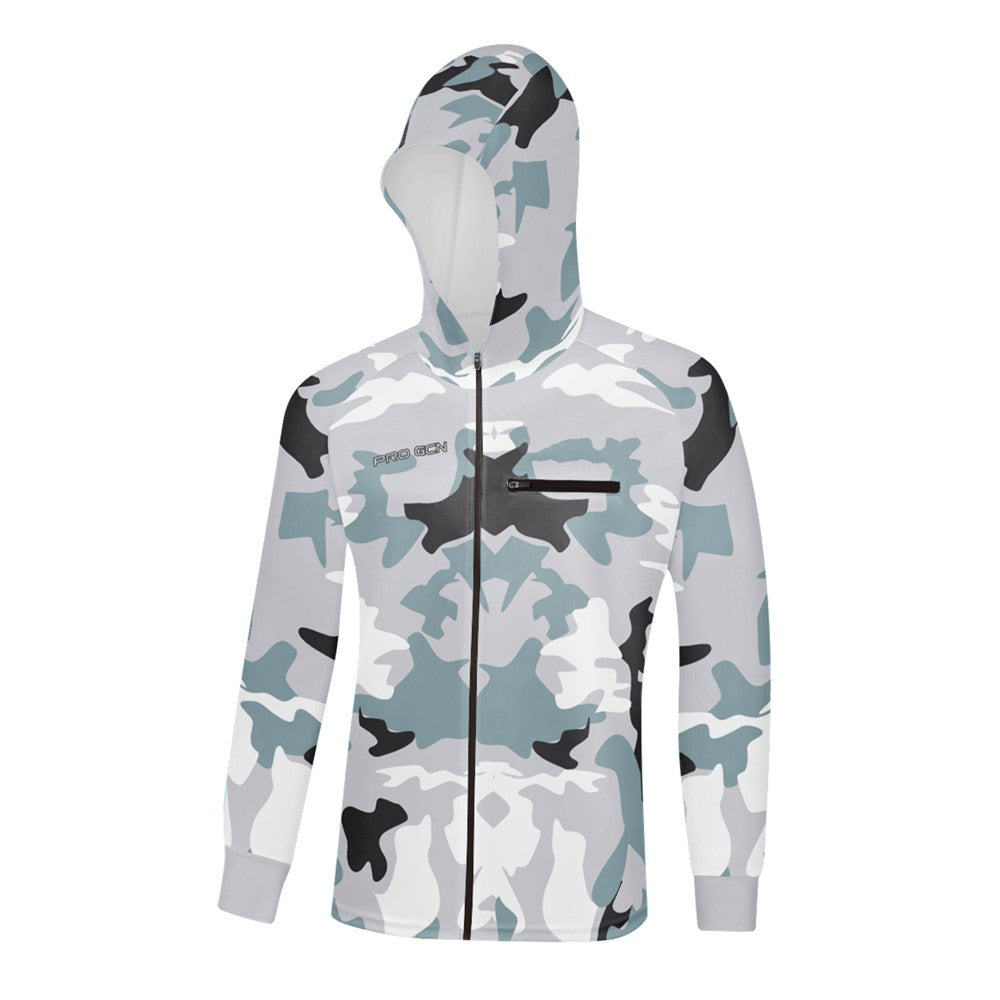 Hooded Fishing Jerseys Quick Drying Sun Protection Fishing Shirts Breathable Men Long Sleeve Fishing Clothing