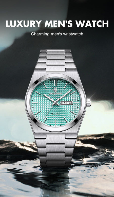PAAZOMU Original Luxury Men Clock Fashion Luminous Waterproof Chronograph Date Watch For Man Leather Quartz Men's Watches Reloj