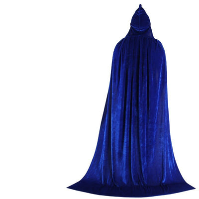 Hood Cloak Cosplay Medieval Long Cape Halloween Party Women Men Adult Long Mage Witchcraft Wicca Robe Conceal Gown Reenactment