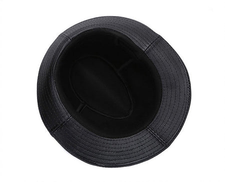 New Style Autumn Winter Warm Cowboy  100% Real Cowhide Leather Hats Men Real Genuine Cowhide Leather Top Hats Men Fashion Caps
