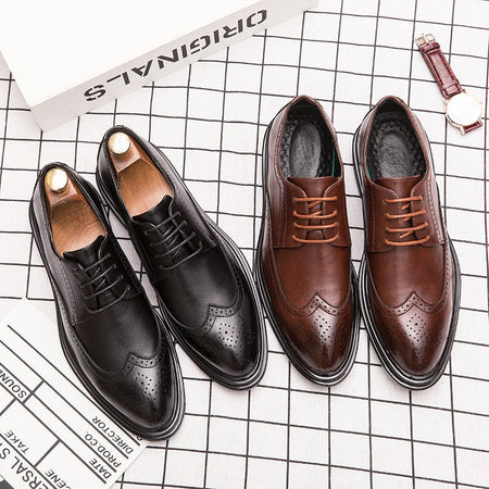 High Quality Men's Dress Shoes Classic Formal Oxford Leather Shoes Men Casual Brogues Business Shoes Man Loafers