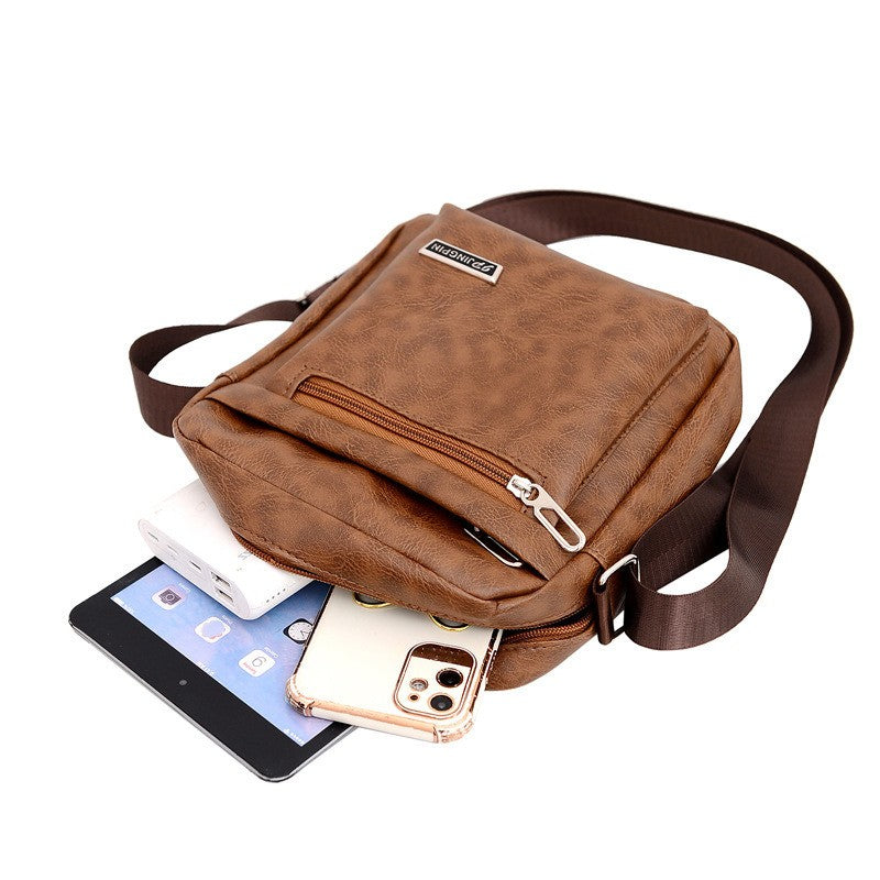 Men's PU Leather Crossbody Shoulder Bags High quality Tote Fashion Business Man Messenger Bag  Leather Bags fanny pack