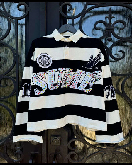 Womens Harajuku Klein Stone Embroidery Crop Tees Y2k Gothic Graphic Men Hip Hop Print Long Sleeves T Shirts Cotton Loose Tops