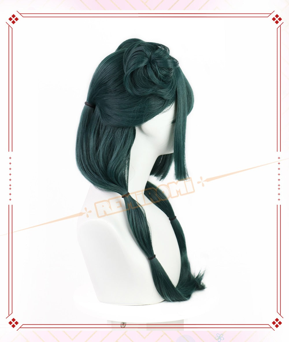 Maomao Cosplay Wig Synthetic Anime The Apothecary Diaries Green Hair 2 Styles Kusuriya no Hitorigoto Hairpin Headress +Wig Cap