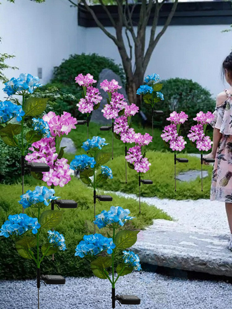 1PC Solar-Powered Hydrangea Lanterns, Outdoor Landscape Lanterns, Garden Lanterns, Solar-Powered Lawn Lanterns, Rose Lanterns