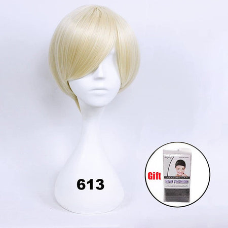 Snoya 30cm synthetic short Wig purple blue red yellow high temperature fiber Wig Costume Party Cosplay Wig 23 colors