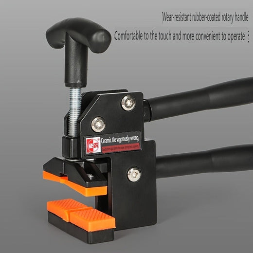 Heavy Duty Tile Breaking Pliers Manual Tile Cutter Aluminum Construction Rubber Coated Handles for Home Renovation Projects