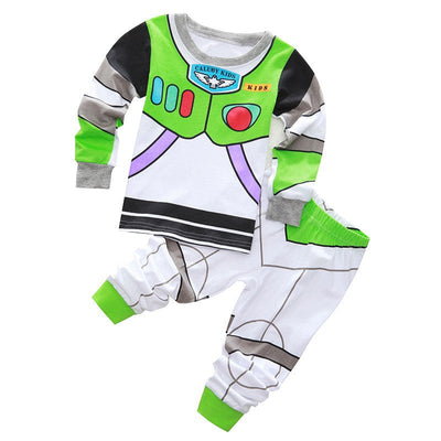 New Kids Pajama Set Cotton Soft Buzz Lightyear Print Loungewear Long Sleeve Pjs Sleepwear for Toddler Boys Girls Nighty