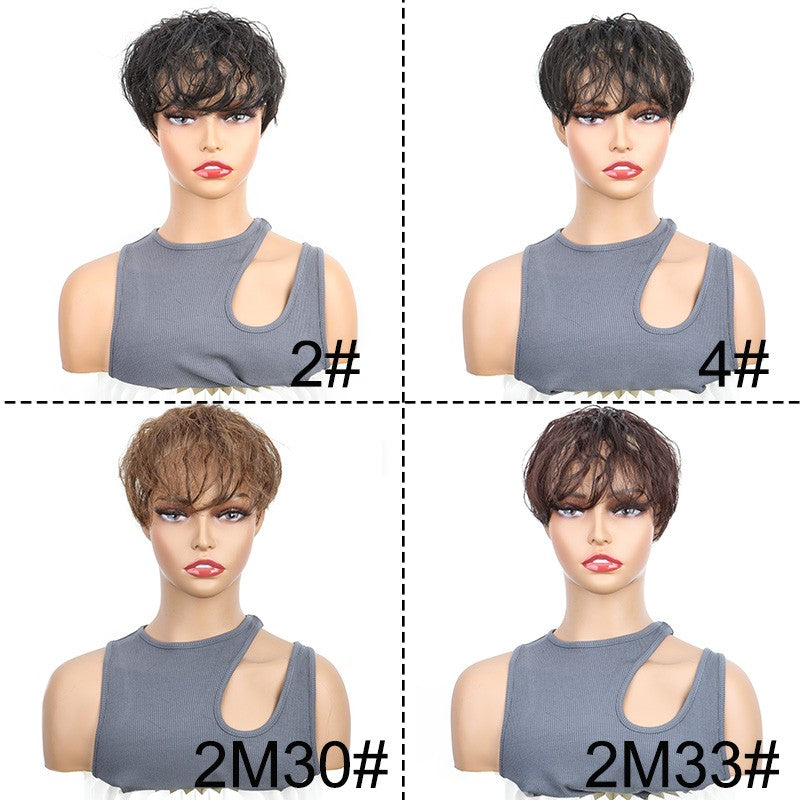 Synthetic 6Inch Clip In Hair Extension Short Curly Toupee Breathable Light Weight Hairpiece Increase Hair Volume