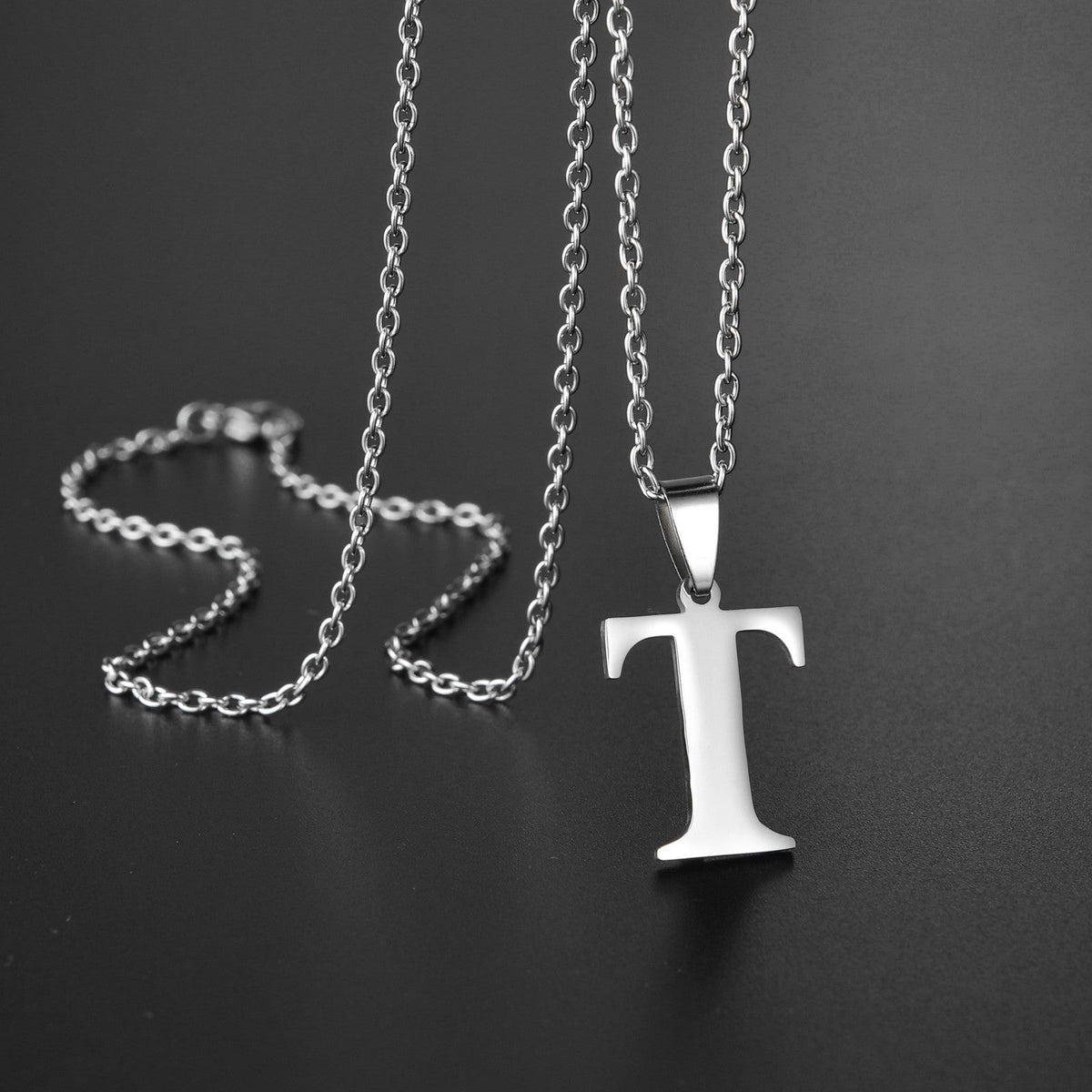 26 Alphabet Letters A-Z Name Pendant Stainless Steel Necklace Initial Minimalist Necklaces For Men Women Fashion Gifts Wholesale
