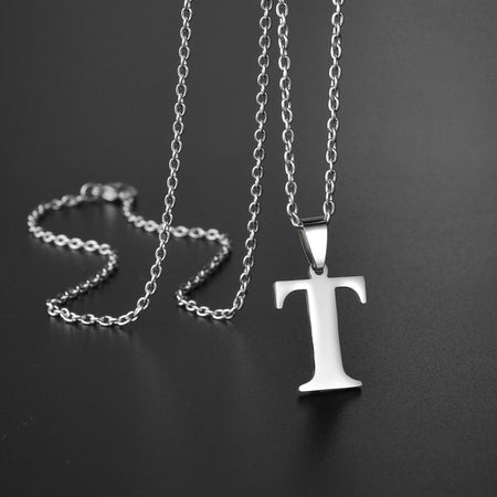 26 Alphabet Letters A-Z Name Pendant Stainless Steel Necklace Initial Minimalist Necklaces For Men Women Fashion Gifts Wholesale