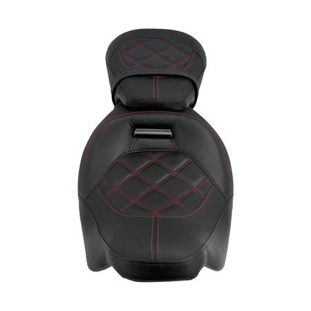 Motorcycle Two Up Seat Black Front Rear Driver Passenger Seat For Harley Touring Road King Street Electra Road Glide 2009-2024