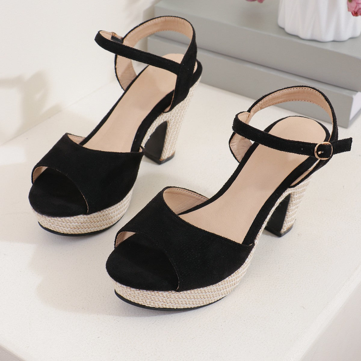 Women Comfortable Heeled Sandals Women Platform Fish Fashion Shoes Summer High Heels Sandals 2024 New Trend Shoes for Women