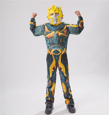 Boys Optimus Muscle Prime Fancy Dress American Boy Superhero Purim Halloween Book Week Child Captain Costume