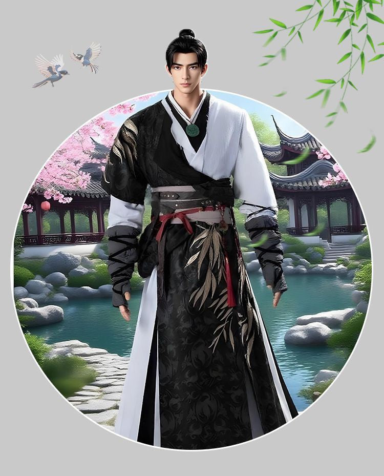 Chinese Game Where Winds Meet Young Master Cosplay Costume Adult Swordsman Hanfu Carnival Hero Wuxia Jianghu Cool Battle Uniform
