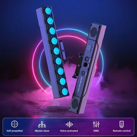 4PCS 9LEDs RGBW 4IN1 DMX Wall Wash Lamp DJ Disco Party Stage Light Effect for Concert Wedding Theater Xmas Live Show Bar Club