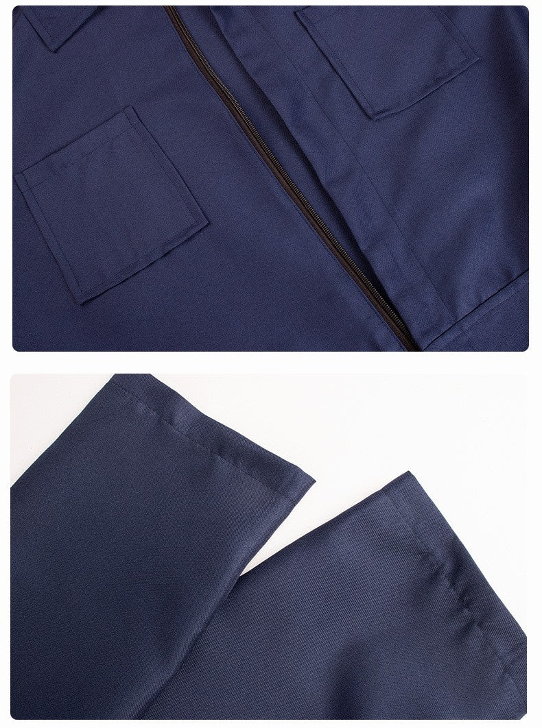 Unisex Navy Blue Work Coverall Jumpsuit Horror Movie Character Role Play Costume Mechanic Pilot Uniform Halloween Cosplay Outfit