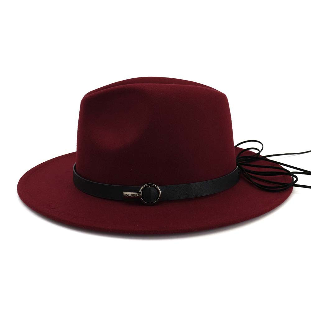QBHAT Women Men Wide Brim Wool Felt Jazz Fedora Hats Panama Style Cowboy Trilby Party formal Dress Hat Large Size Yellow white