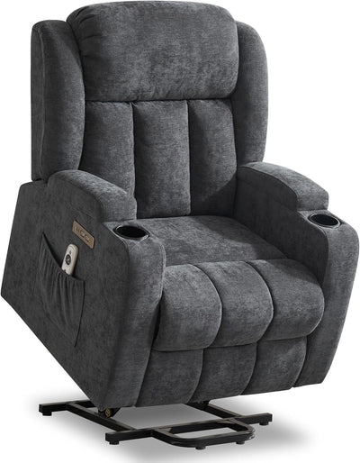 Power Lift Recliner Chair for Elderly with Massage and Heat, Recliner Chairs for Adults, Upgraded Fabric Reclining Sofa Chair wi