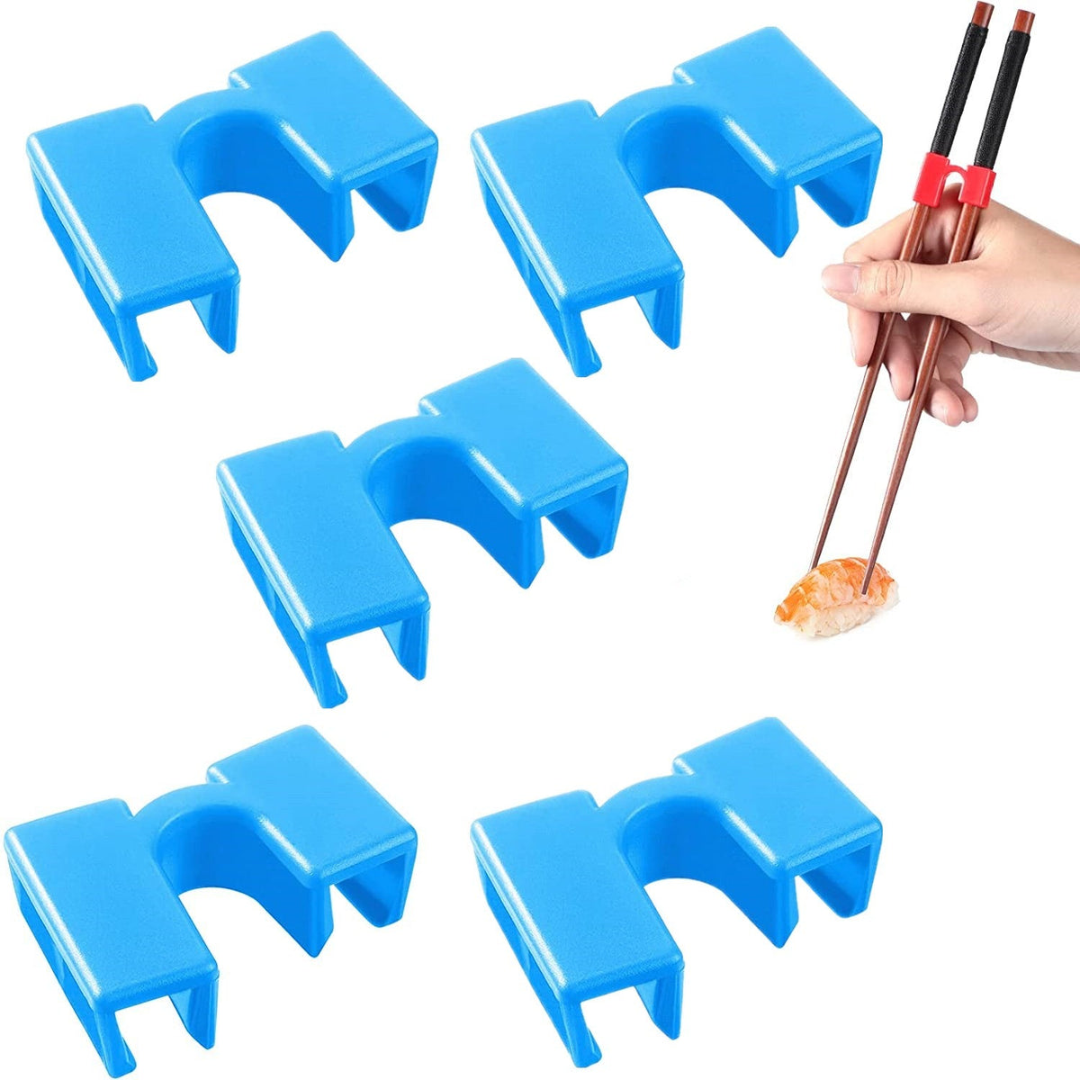 5/6PCS Reusable Chopsticks Trainers Non-Slippery Reusable and Replaceable Asian Helper for Kids Adults Beginner Each Age Learner
