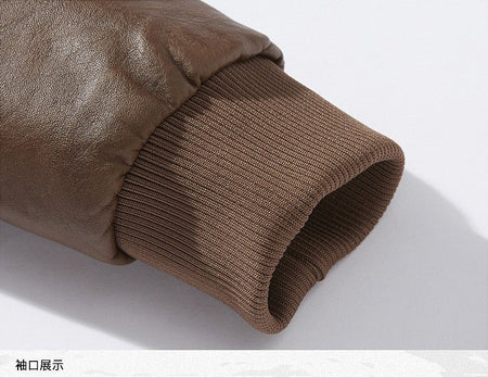 Fleece Fur Collar Windbreaker Coat Male Pu Jacket Men Thick Warm Cashmere Military Bomber Tactical Leather Jackets Mens Outwear