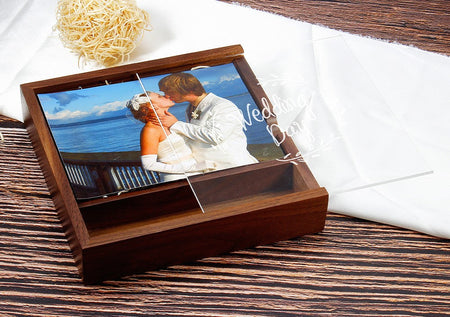 JASTER Walnut Maple Photo Album Wood Usb+Box Memory Stick Pendrive 128GB 64GB U Disk Photography Wedding Gift Free Custom Logo