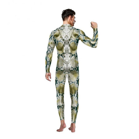 Halloween Animal Jumpsuit Snake Cosplay Costume Tiger Bodysuit Spandex Jumpsuit Party Carnival Stage Performance Dress Up