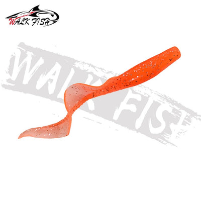 WALK FISH 10Pcs Spinpoler 60MM 80MM Lifelike Fish Lure Bait Worms Artificial Silicone Soft Lure Bass Pike Fish Lure Wobbler