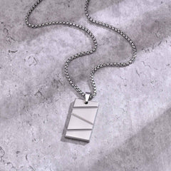 Vnox Small Dogtags Pendant Necklaces for Men Boys,Black Silver Color Stainless Steel Military Dog Tag with Box Chain Gift to Him