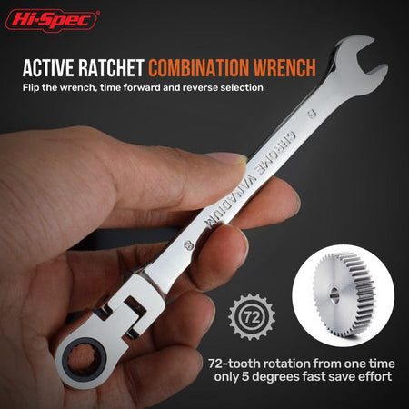 Hi-Spec Adjustable Torque Ratchet Socket Wrench Set Universal Wrench For Bicycle And Motorcycle Repairs Mechanical Tools Kit