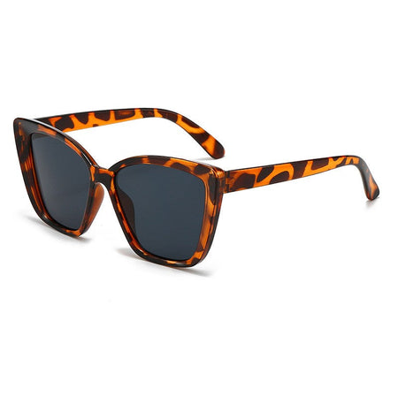 Fashion Street Trend Cat Eye Sunglasses Women Leopard Square Frame Sun Glasses UV400 Lady Brand Designer Eyewear ????? ??? ?????