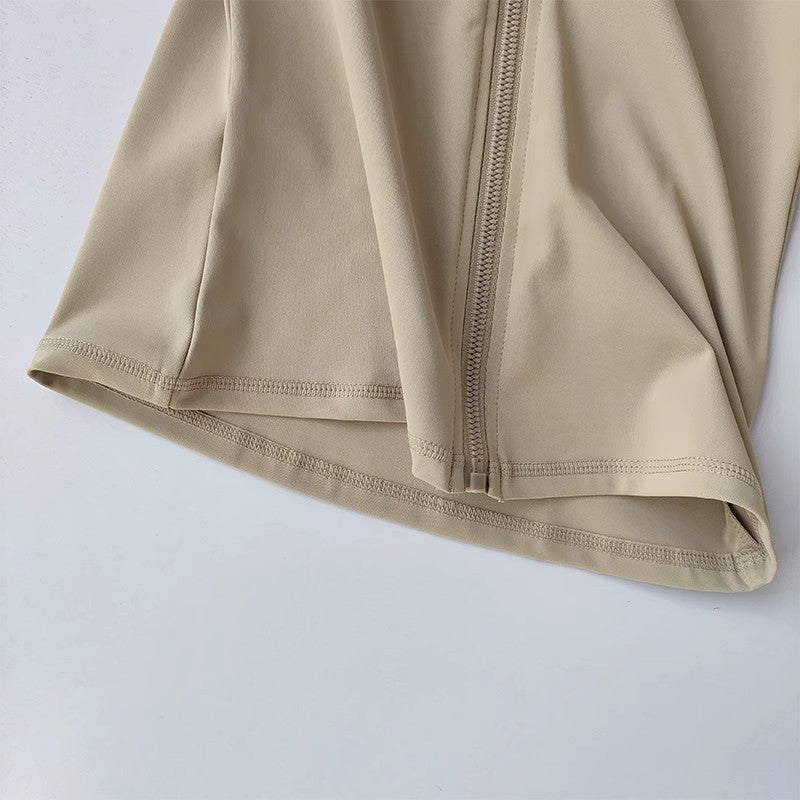Women's Quick-Drying Long Sleeve Sports Jacket Running Training Fitness Top Gym Workout Sweatshirt - Casual Sports Coat