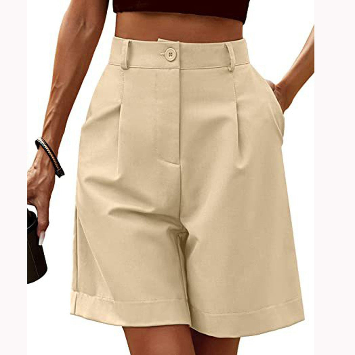 Women's Shorts With High Waisted Harajuku Shorts Casual Loose Buttons Bermuda Shorts For Women Summer Pants 2024 New