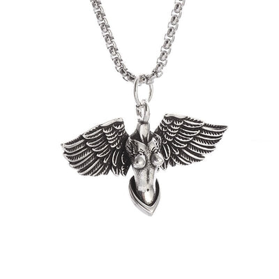 Silver-Plated Anime Mecha Beautiful Girl Girl Pendant Necklace Men and Women Hip-Hop Rock Punk Trendy Jewelry Gift