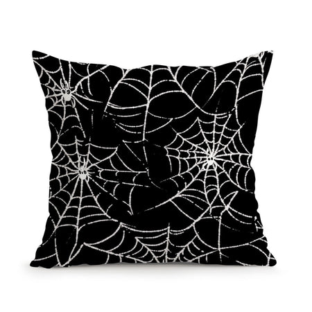 Halloween Ghost Pumpkin Print Cushion Cover Peach Skin Velvet Room Home Sofa Living Office Car Simplicity Pillow Cover 45x45CM
