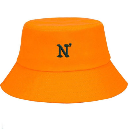 N Letter Cotton Bucket Hat for Men Women Adjustable Simple Style Fishing Cap Soft Sun Protection Outdoor Casual Daily Hat Gift