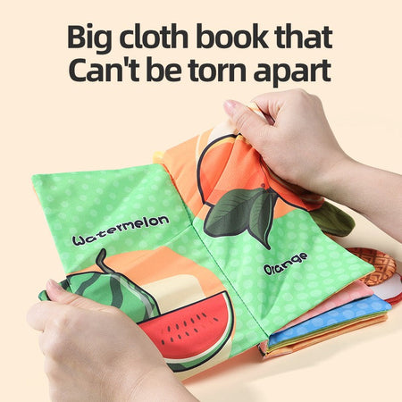 Baby Cloth Book Baby Toys 0-3 Year Old Infant Early Education Toys 6 Pages Cloth Book