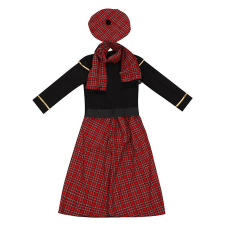 Boys Ethnic Scottish Tartan Clansman Cosplay Outfit Kids Around The World Book Day Week Halloween Party Costume