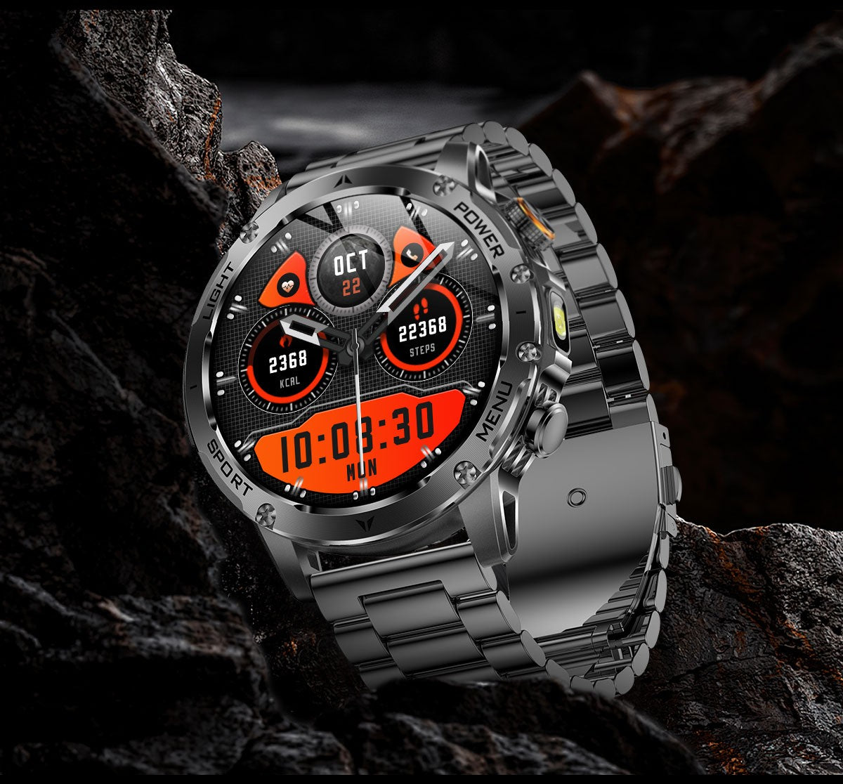 2025 New Military Smart Watch 1000Mah Battery Fitness Tracking 10ATM Waterproof Tactics Sport Flashlight call Bracelet For Men