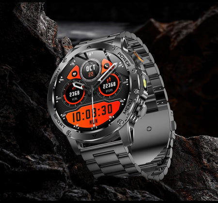 2025 New Military Smart Watch 1000Mah Battery Fitness Tracking 10ATM Waterproof Tactics Sport Flashlight call Bracelet For Men