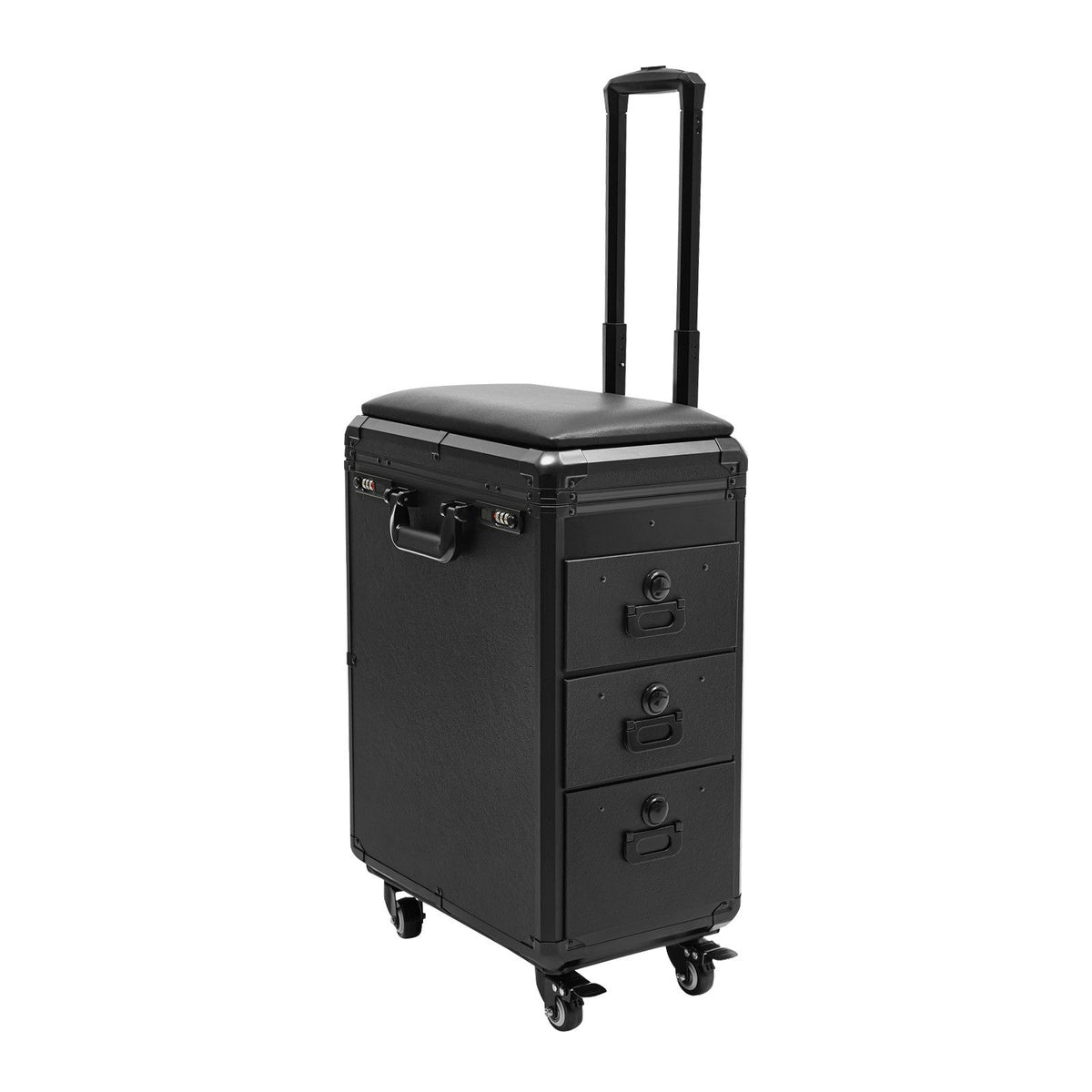 Tattoo Travel Case Rolling Cart Tattoo Workstation Makeup Suitcase for Professional Artists Hair Barbers