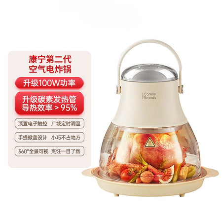 Air Fryer New Household Glass Visualization Multifunctional Large Capacity Electric Fryer Far Infrared Penetrating Heat