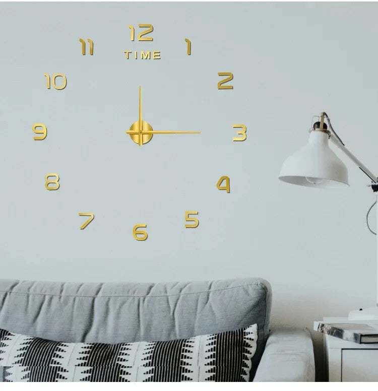 Fashion Modern Design Large Wall Clock 3D DIY Quartz Clocks Watches Acrylic Mirror Stickers Living Room Home Decor Horloge